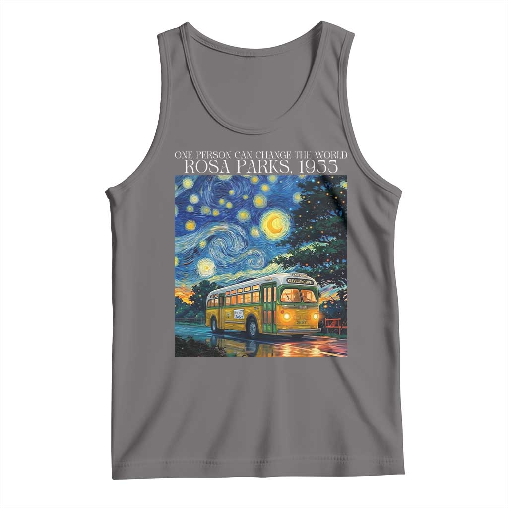 Rosa Parks Tank Top Starry Night Van Gogh Black History African TS14 Deep Heather Print Your Wear