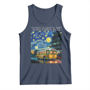 Rosa Parks Tank Top Starry Night Van Gogh Black History African TS14 Navy Print Your Wear