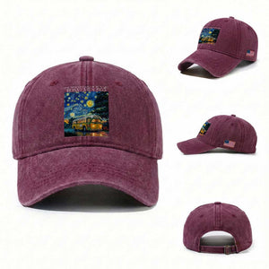 Rosa Parks Washed Cotton Baseball Cap Starry Night Van Gogh Black History African TS14 Washed Cap Universal Fit Burgundy Print Your Wear