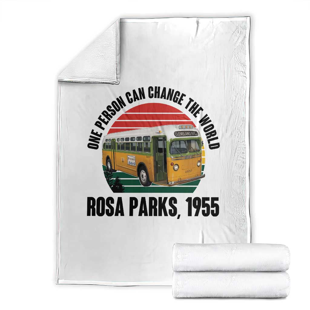 Rosa Parks Throw Blanket One Person Can Change The World TS14 White Print Your Wear
