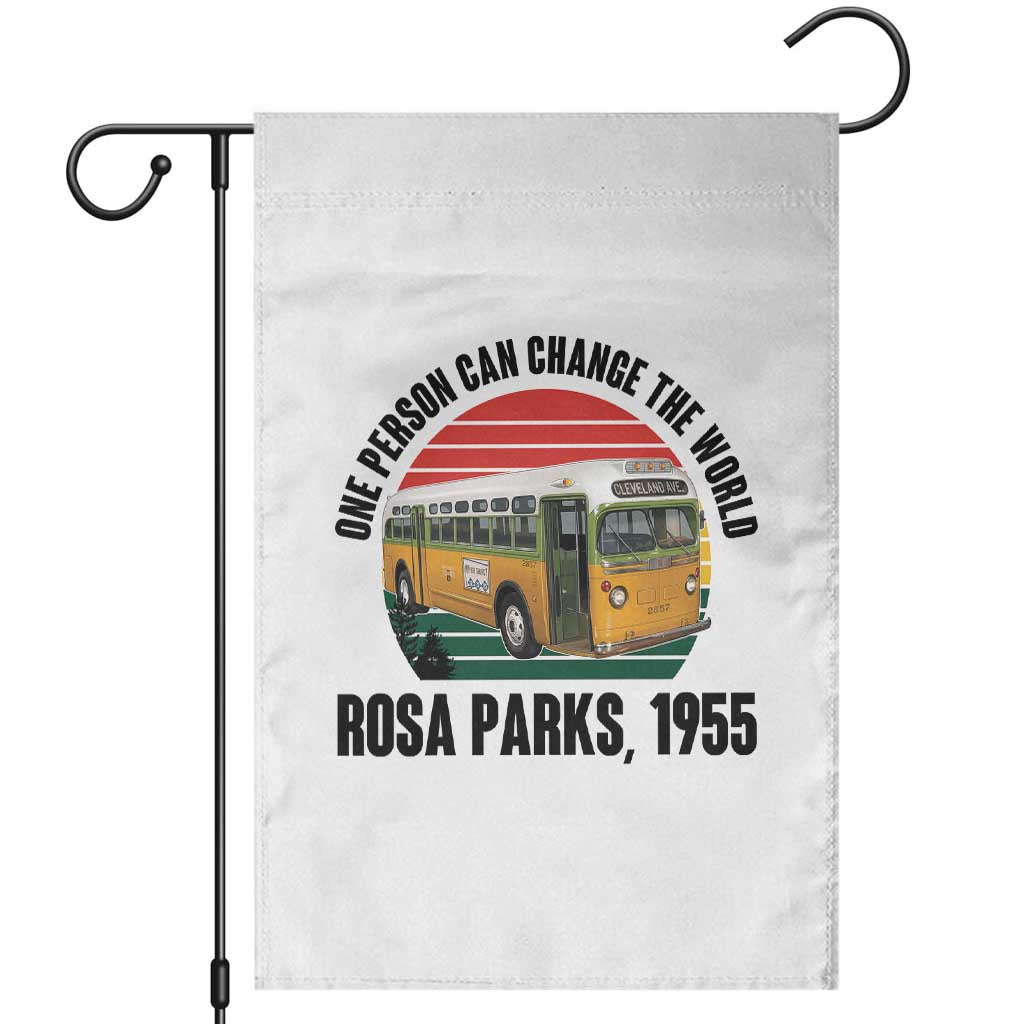 Rosa Parks Garden Flag One Person Can Change The World TS14 White Print Your Wear