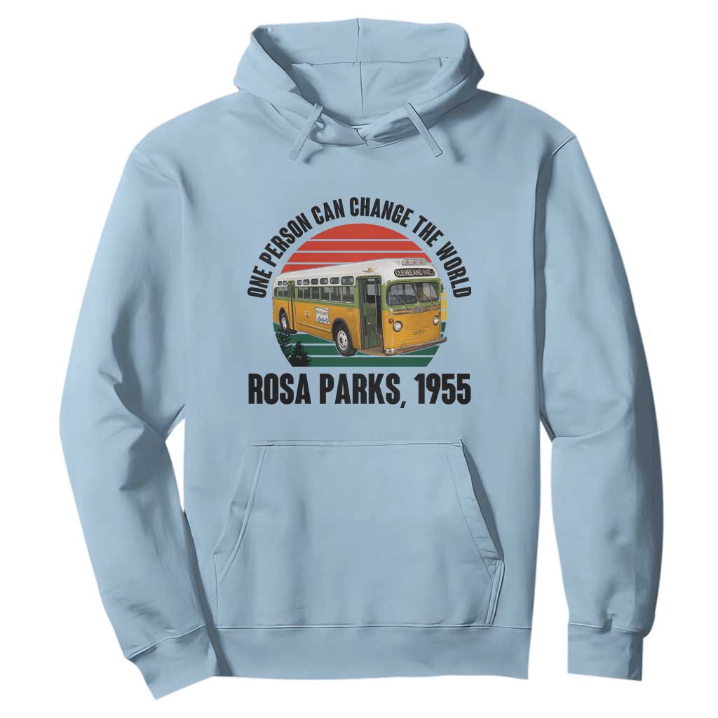 Rosa Parks Hoodie One Person Can Change The World TS14 Light Blue Print Your Wear