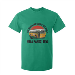 Rosa Parks T Shirt For Kid One Person Can Change The World TS14 Irish Green Print Your Wear