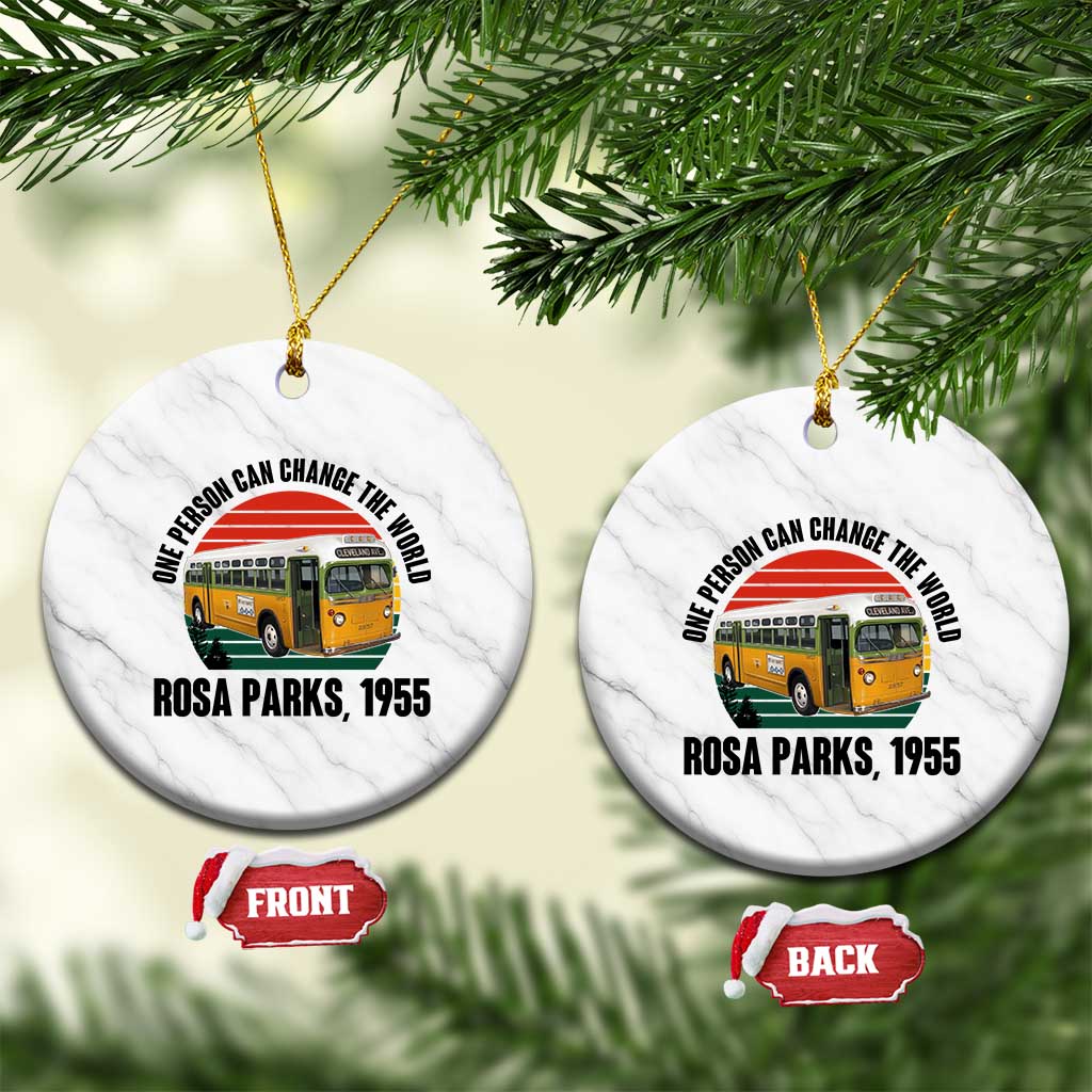 Rosa Parks Ceramic Ornament One Person Can Change The World TS14 1pc White Marble Print Your Wear