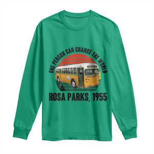 Rosa Parks Long Sleeve Shirt One Person Can Change The World TS14 Irish Green Print Your Wear