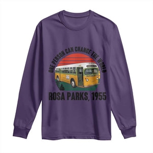 Rosa Parks Long Sleeve Shirt One Person Can Change The World TS14 Purple Print Your Wear