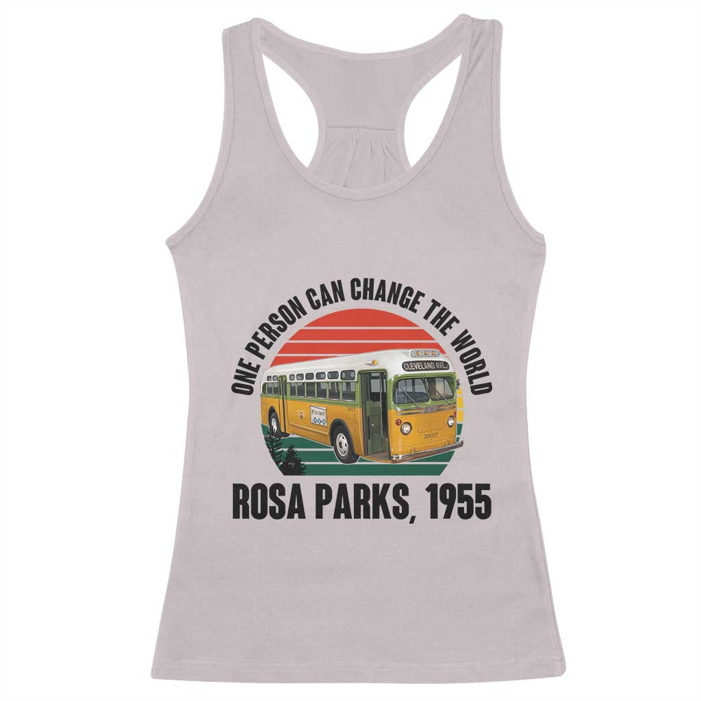 Rosa Parks Racerback Tank Top One Person Can Change The World TS14 Ice Gray Print Your Wear
