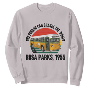 Rosa Parks Sweatshirt One Person Can Change The World TS14 Ice Gray Print Your Wear