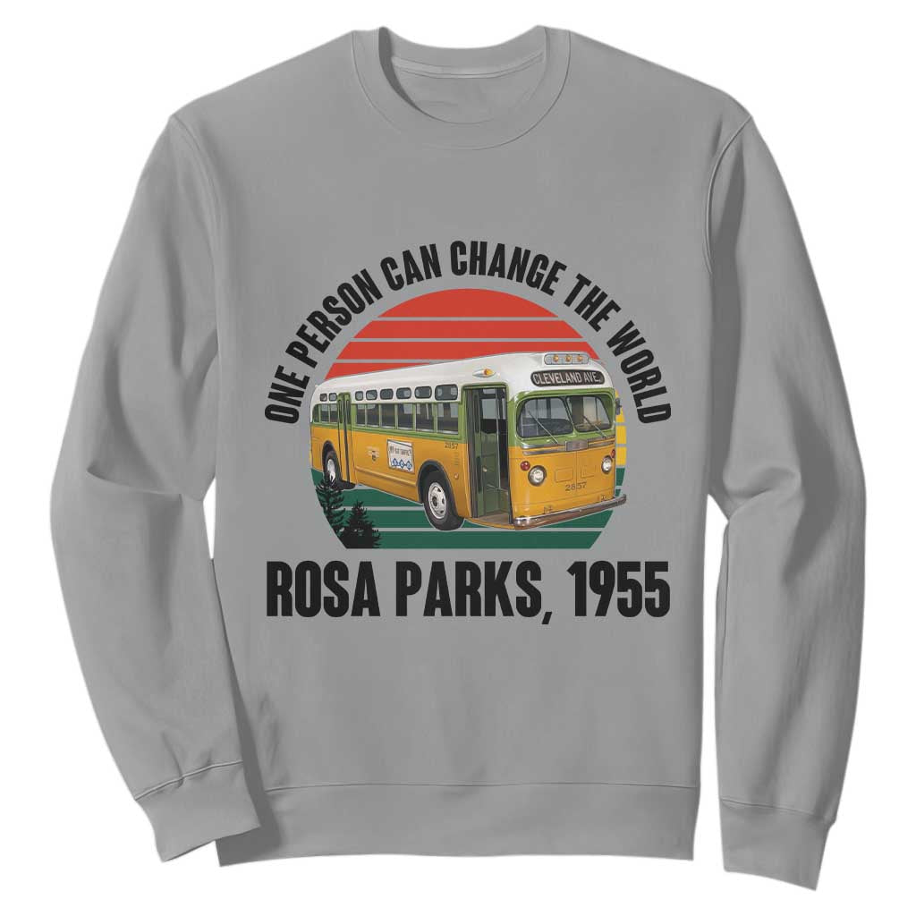 Rosa Parks Sweatshirt One Person Can Change The World TS14 Sport Gray Print Your Wear