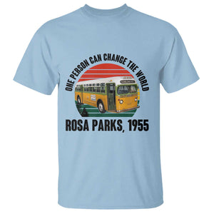 Rosa Parks T Shirt One Person Can Change The World TS14 Light Blue Print Your Wear
