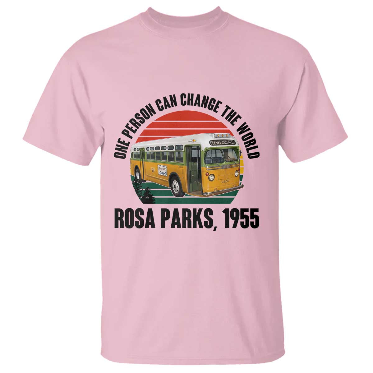Rosa Parks T Shirt One Person Can Change The World TS14 Light Pink Print Your Wear