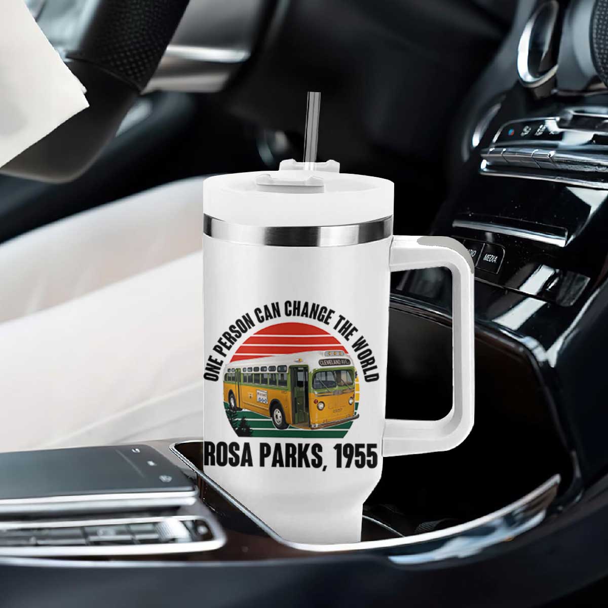 Rosa Parks Tumbler With Handle One Person Can Change The World TS14 Print Your Wear