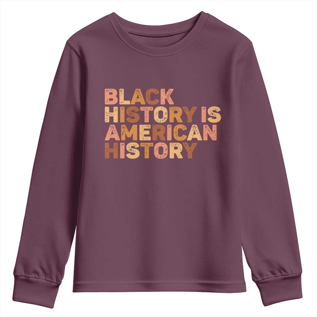 Black History Melanin African American Pride Youth Sweatshirt TS14 Maroon Print Your Wear