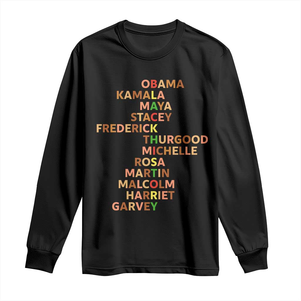 Black Leader History Melanin African American Pride Long Sleeve Shirt TS14 Black Print Your Wear