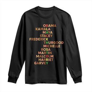 Black Leader History Melanin African American Pride Long Sleeve Shirt TS14 Black Print Your Wear