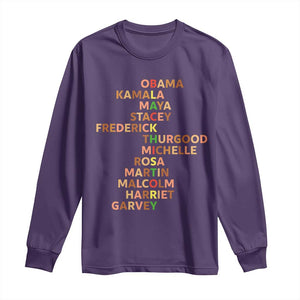 Black Leader History Melanin African American Pride Long Sleeve Shirt TS14 Purple Print Your Wear