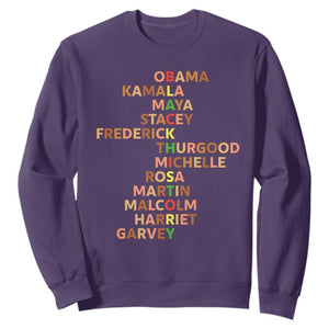 Black Leader History Melanin African American Pride Sweatshirt TS14 Purple Print Your Wear