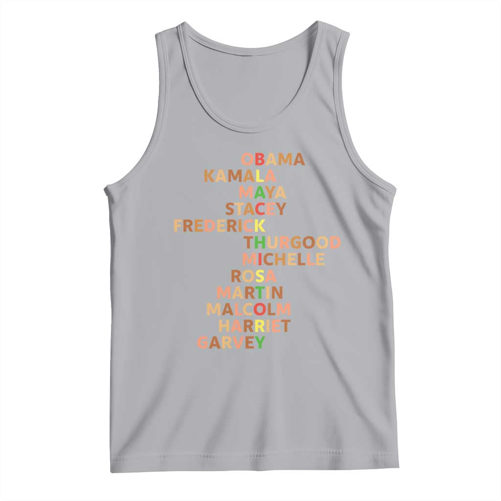 Black Leader History Melanin African American Pride Tank Top TS14 Athletic Heather Print Your Wear