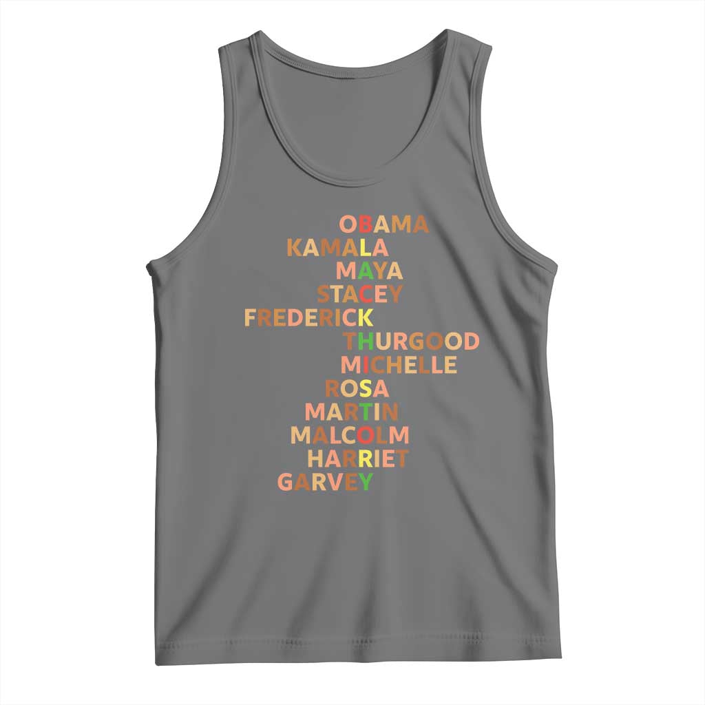 Black Leader History Melanin African American Pride Tank Top TS14 Black Heather Print Your Wear