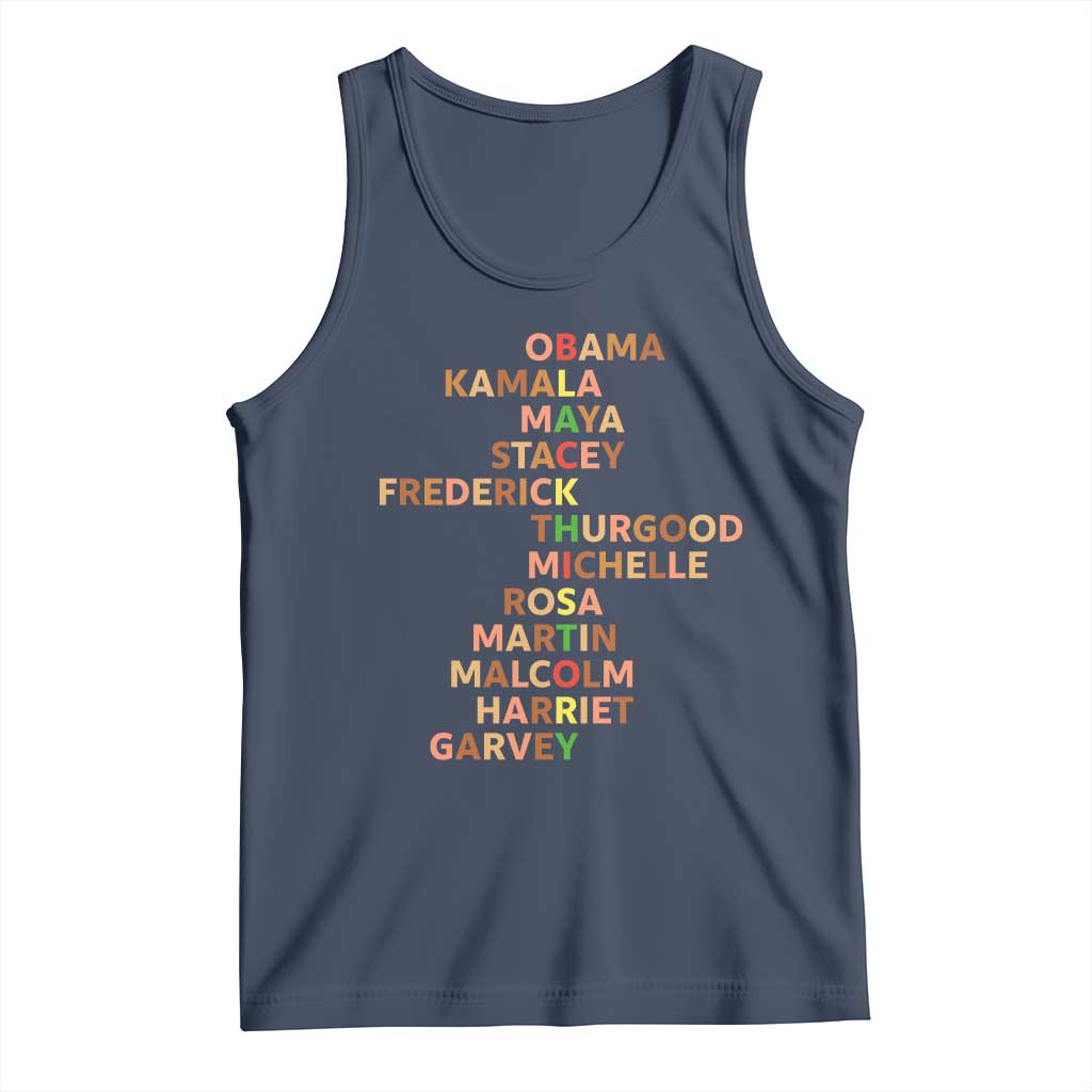 Black Leader History Melanin African American Pride Tank Top TS14 Navy Print Your Wear