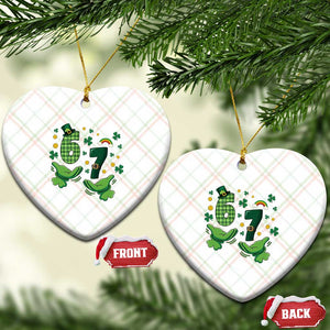 67 St Patricks Day Ceramic Ornament Funny Six Seven Hands Meme TS14 Print Your Wear