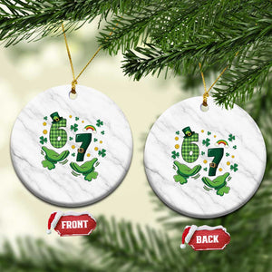 67 St Patricks Day Ceramic Ornament Funny Six Seven Hands Meme TS14 1pc White Marble Print Your Wear