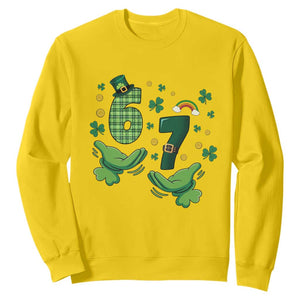 67 St Patricks Day Sweatshirt Funny Six Seven Hands Meme TS14 Daisy Print Your Wear