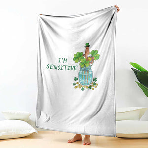 Marcus The Worm St Patricks Day Throw Blanket I'm Sensitive TS14 Print Your Wear