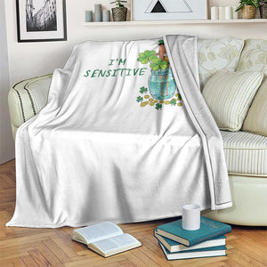 Marcus The Worm St Patricks Day Throw Blanket I'm Sensitive TS14 Print Your Wear