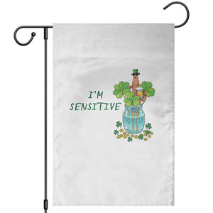 Marcus The Worm St Patricks Day Garden Flag I'm Sensitive TS14 White Print Your Wear