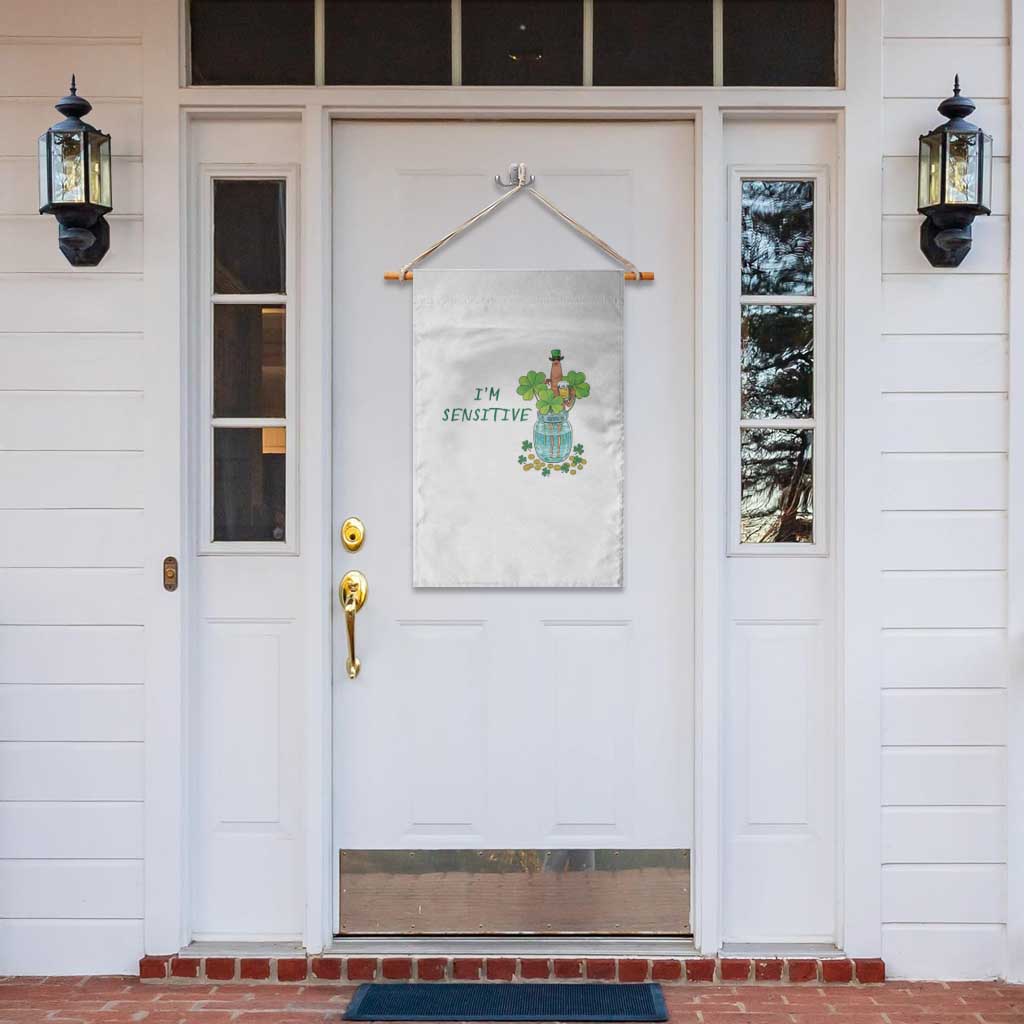 Marcus The Worm St Patricks Day Garden Flag I'm Sensitive TS14 Print Your Wear