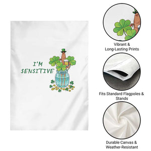 Marcus The Worm St Patricks Day Garden Flag I'm Sensitive TS14 Print Your Wear