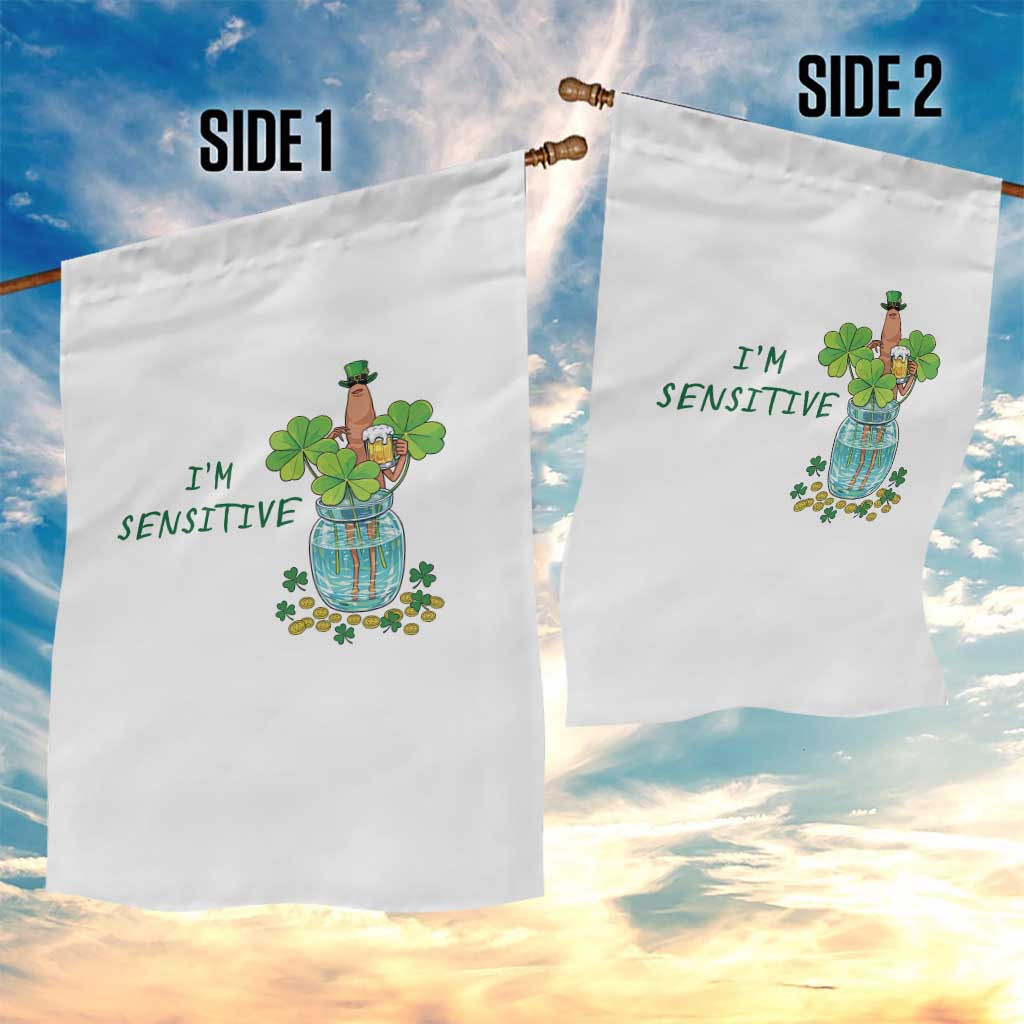 Marcus The Worm St Patricks Day Garden Flag I'm Sensitive TS14 Print Your Wear