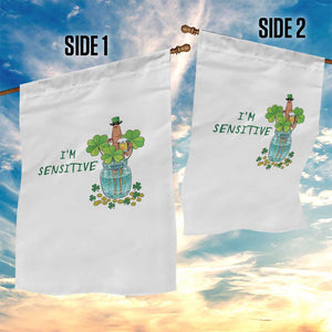 Marcus The Worm St Patricks Day Garden Flag I'm Sensitive TS14 Print Your Wear