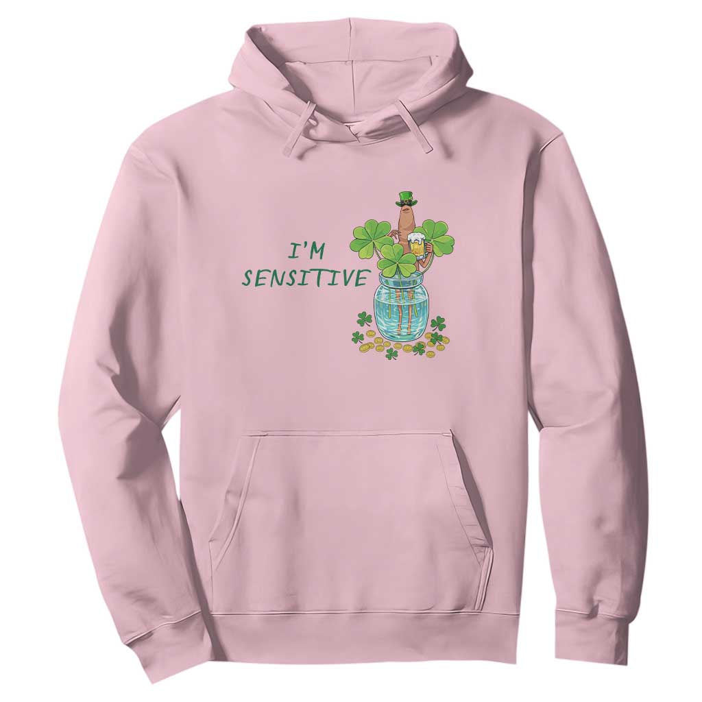 Marcus The Worm St Patricks Day Hoodie I'm Sensitive TS14 Light Pink Print Your Wear