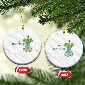 Marcus The Worm St Patricks Day Ceramic Ornament I'm Sensitive TS14 1pc White Marble Print Your Wear