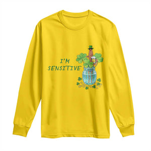Marcus The Worm St Patricks Day Long Sleeve Shirt I'm Sensitive TS14 Daisy Print Your Wear