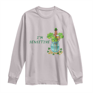Marcus The Worm St Patricks Day Long Sleeve Shirt I'm Sensitive TS14 Ice Gray Print Your Wear