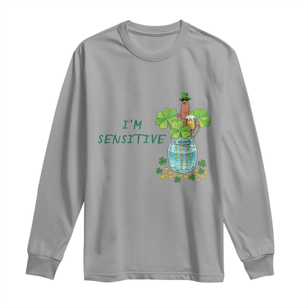 Marcus The Worm St Patricks Day Long Sleeve Shirt I'm Sensitive TS14 Sport Gray Print Your Wear