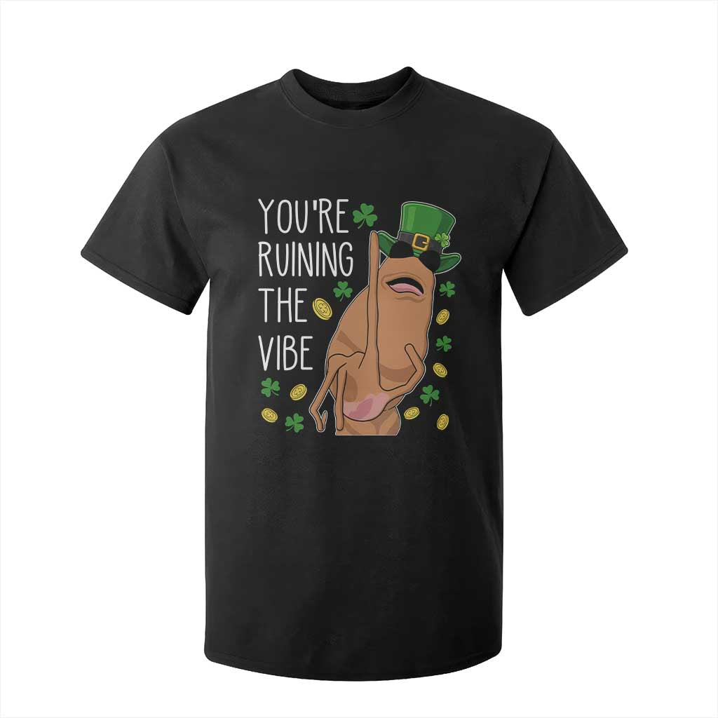 Marcus The Worm St Patricks Day T Shirt For Kid You're Ruining The Vibe TS14 Black Print Your Wear
