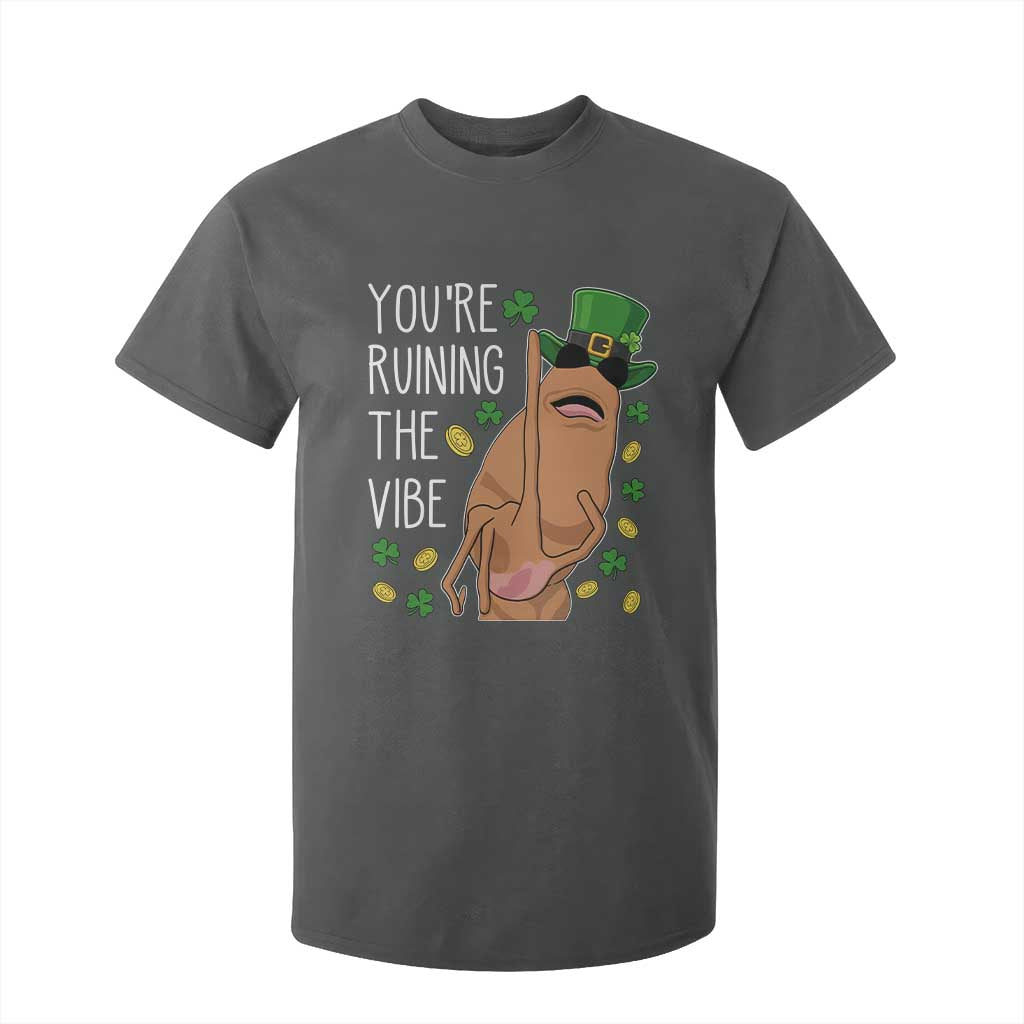 Marcus The Worm St Patricks Day T Shirt For Kid You're Ruining The Vibe TS14 Dark Heather Print Your Wear