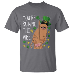 Marcus The Worm St Patricks Day T Shirt You're Ruining The Vibe TS14 Charcoal Print Your Wear