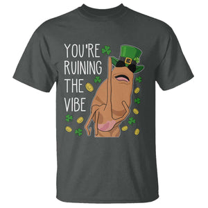 Marcus The Worm St Patricks Day T Shirt You're Ruining The Vibe TS14 Dark Heather Print Your Wear