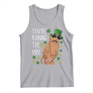 Marcus The Worm St Patricks Day Tank Top You're Ruining The Vibe TS14 Athletic Heather Print Your Wear