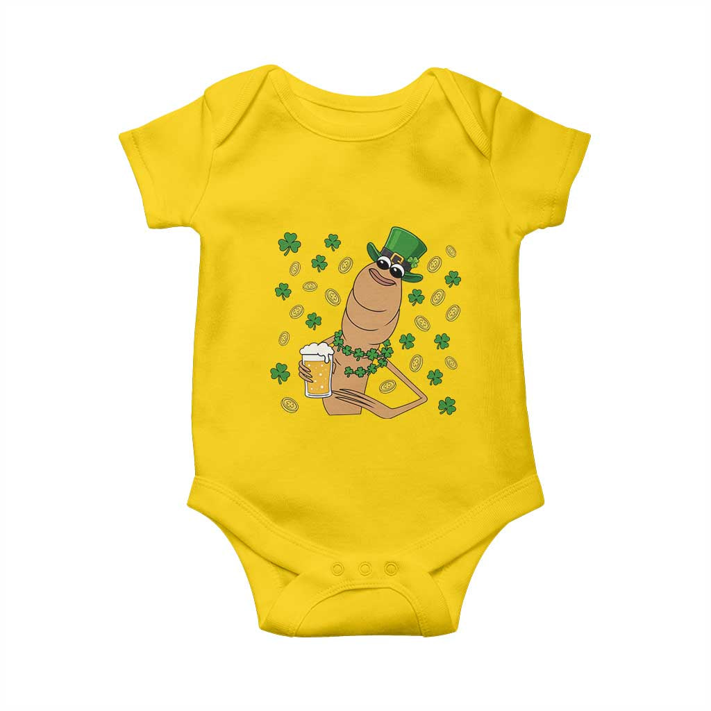 Marcus The Worm St Patricks Day Baby Onesie Funny Drinking Irish Beer Ireland TS14 Daisy Print Your Wear