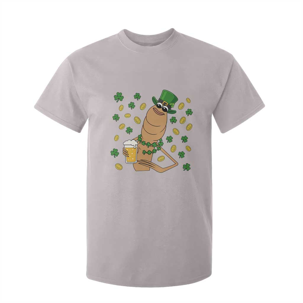 Marcus The Worm St Patricks Day T Shirt For Kid Funny Drinking Irish Beer Ireland TS14 Ice Gray Print Your Wear