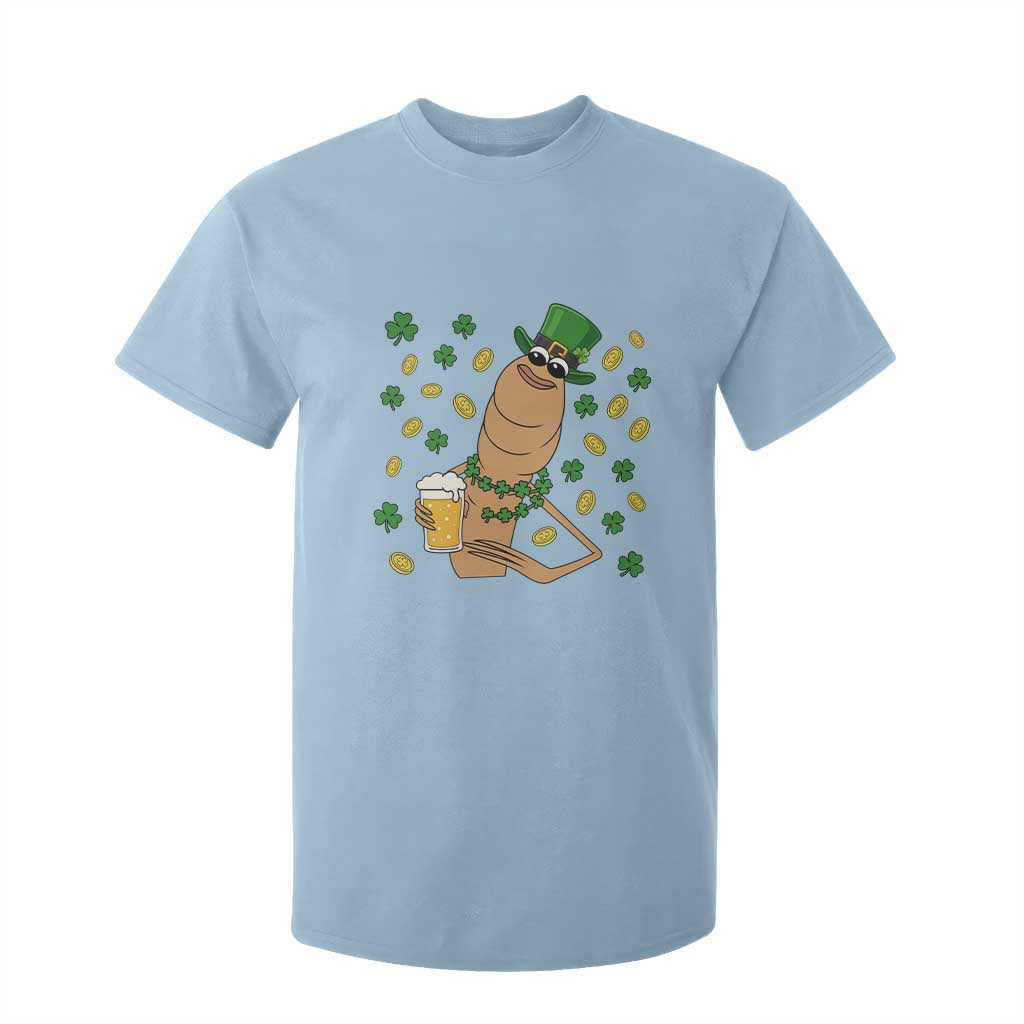 Marcus The Worm St Patricks Day T Shirt For Kid Funny Drinking Irish Beer Ireland TS14 Light Blue Print Your Wear