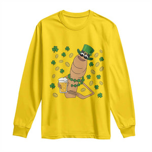 Marcus The Worm St Patricks Day Long Sleeve Shirt Funny Drinking Irish Beer Ireland TS14 Daisy Print Your Wear