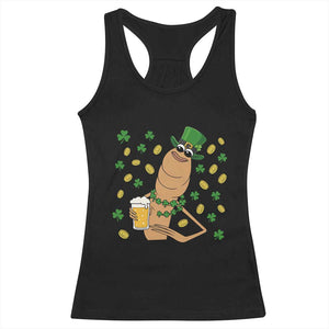 Marcus The Worm St Patricks Day Racerback Tank Top Funny Drinking Irish Beer Ireland TS14 Black Print Your Wear