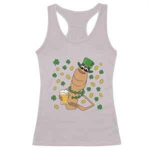 Marcus The Worm St Patricks Day Racerback Tank Top Funny Drinking Irish Beer Ireland TS14 Ice Gray Print Your Wear